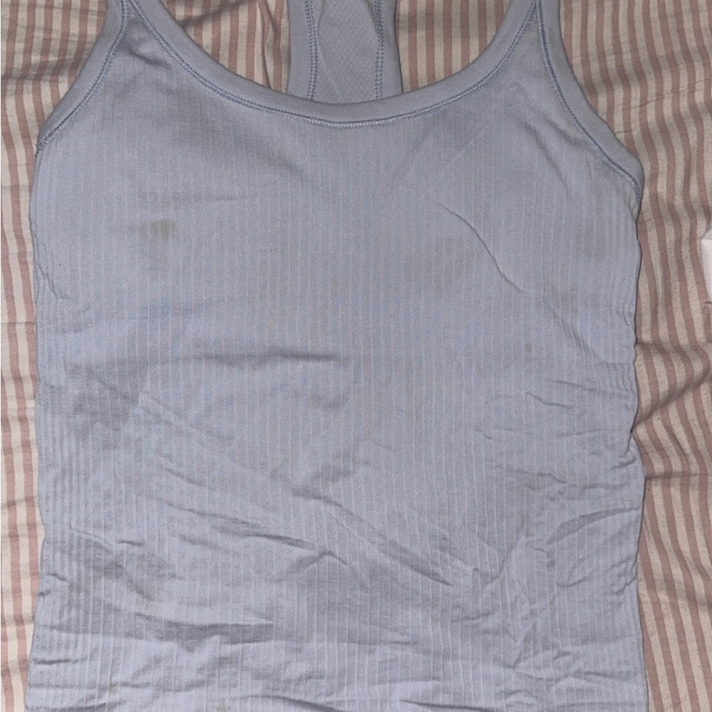 Light Blue Lululemon Ebb to street Tank Top